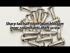 Sharp tail half tooth plum blossom inner column anti-theft screw
