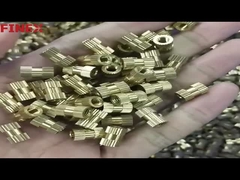 Wood Knurled Threaded Insert Nut Customized Finish Brass Insert Nut