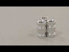 Injection Molded Stainless Steel M3 M4 Knurled Threaded Insert Nuts Metric With Through For Wood