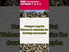 M4 M6 Hexagon Long Stainless Steel Threaded Nuts Polished Finish Durable Material